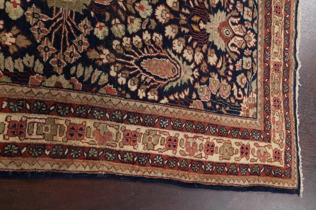Antique Vegetable Dye Mahal Sarouk Persian Area Rug 4x7 - 11