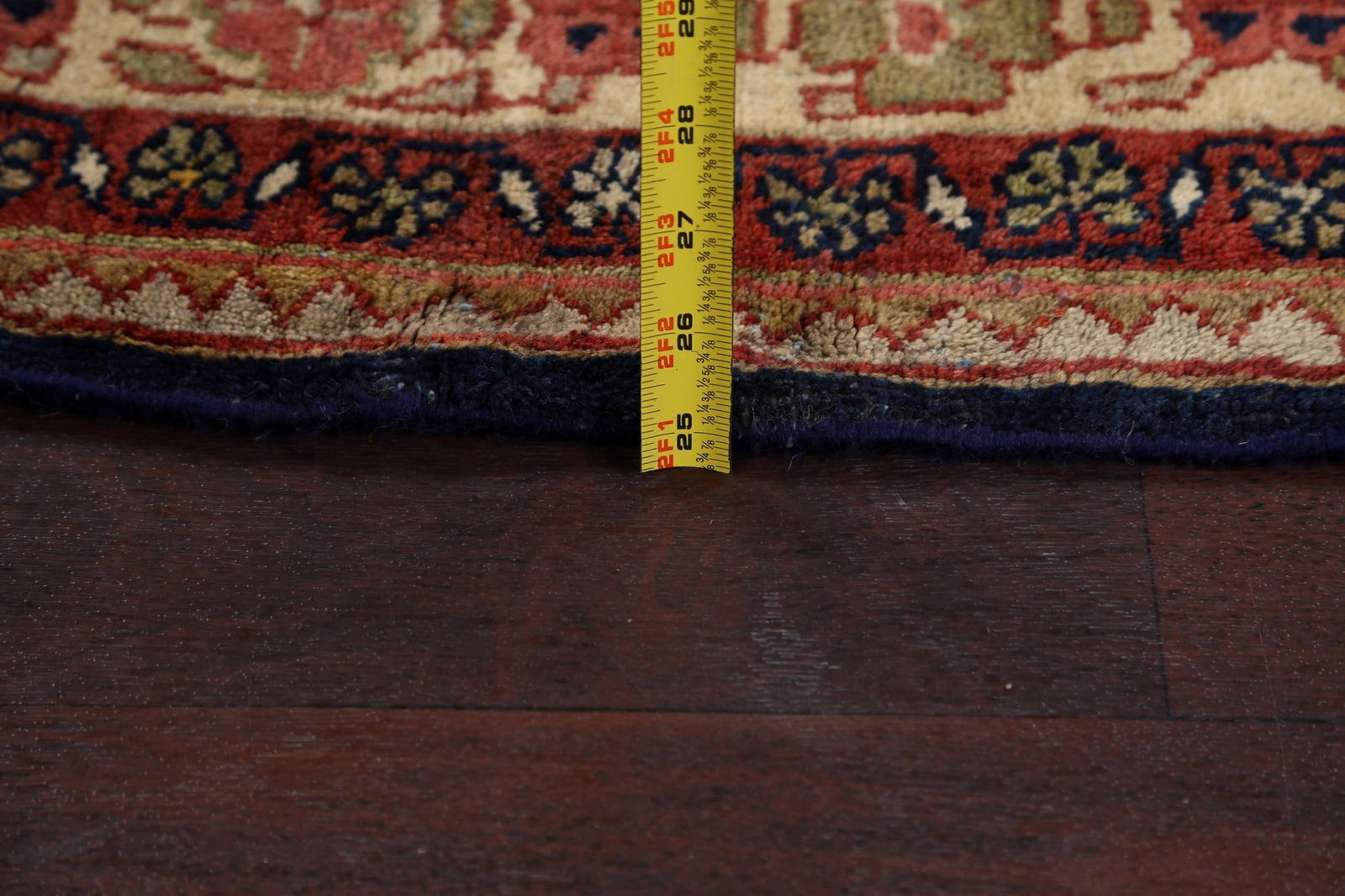 Antique Vegetable Dye Mahal Sarouk Persian Area Rug 4x7 - 17