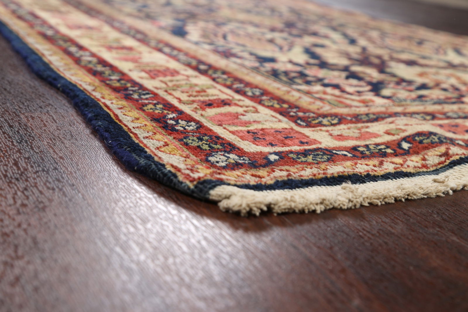 Antique Vegetable Dye Mahal Sarouk Persian Area Rug 4x7 - 6