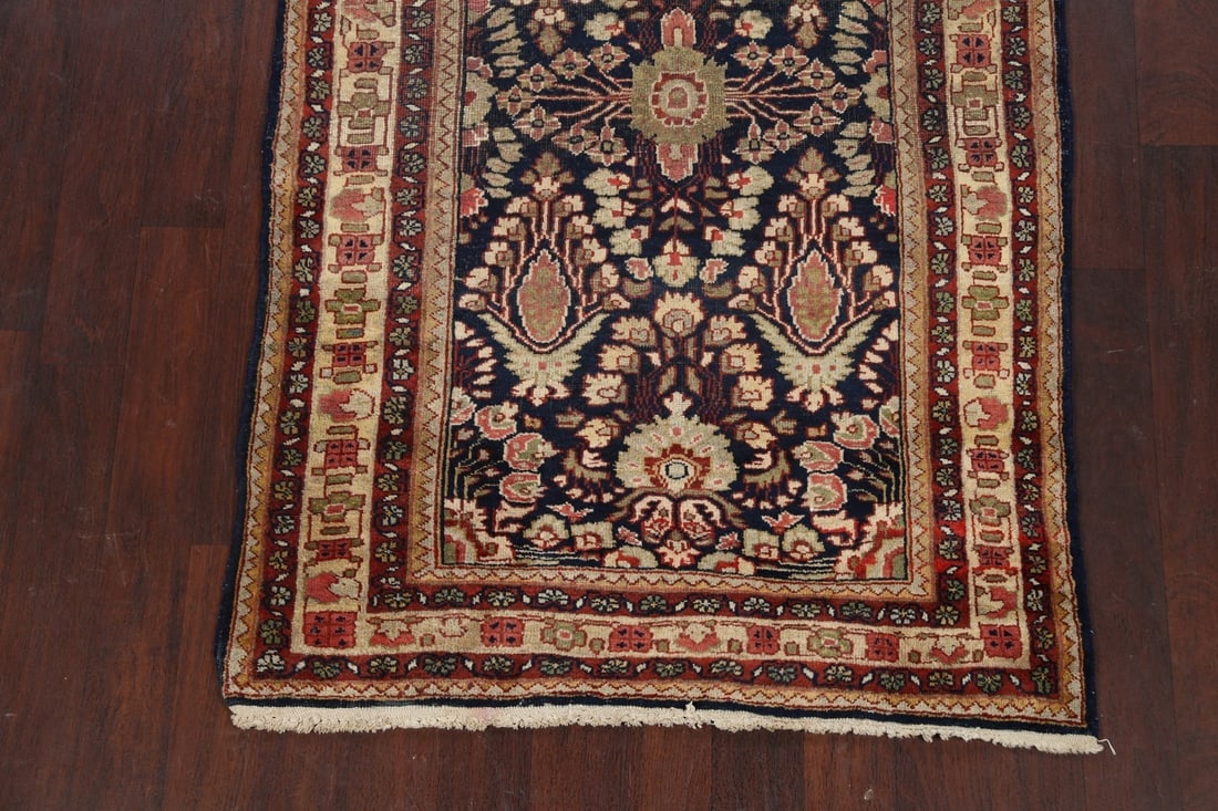 Antique Vegetable Dye Mahal Sarouk Persian Area Rug 4x7 - 8