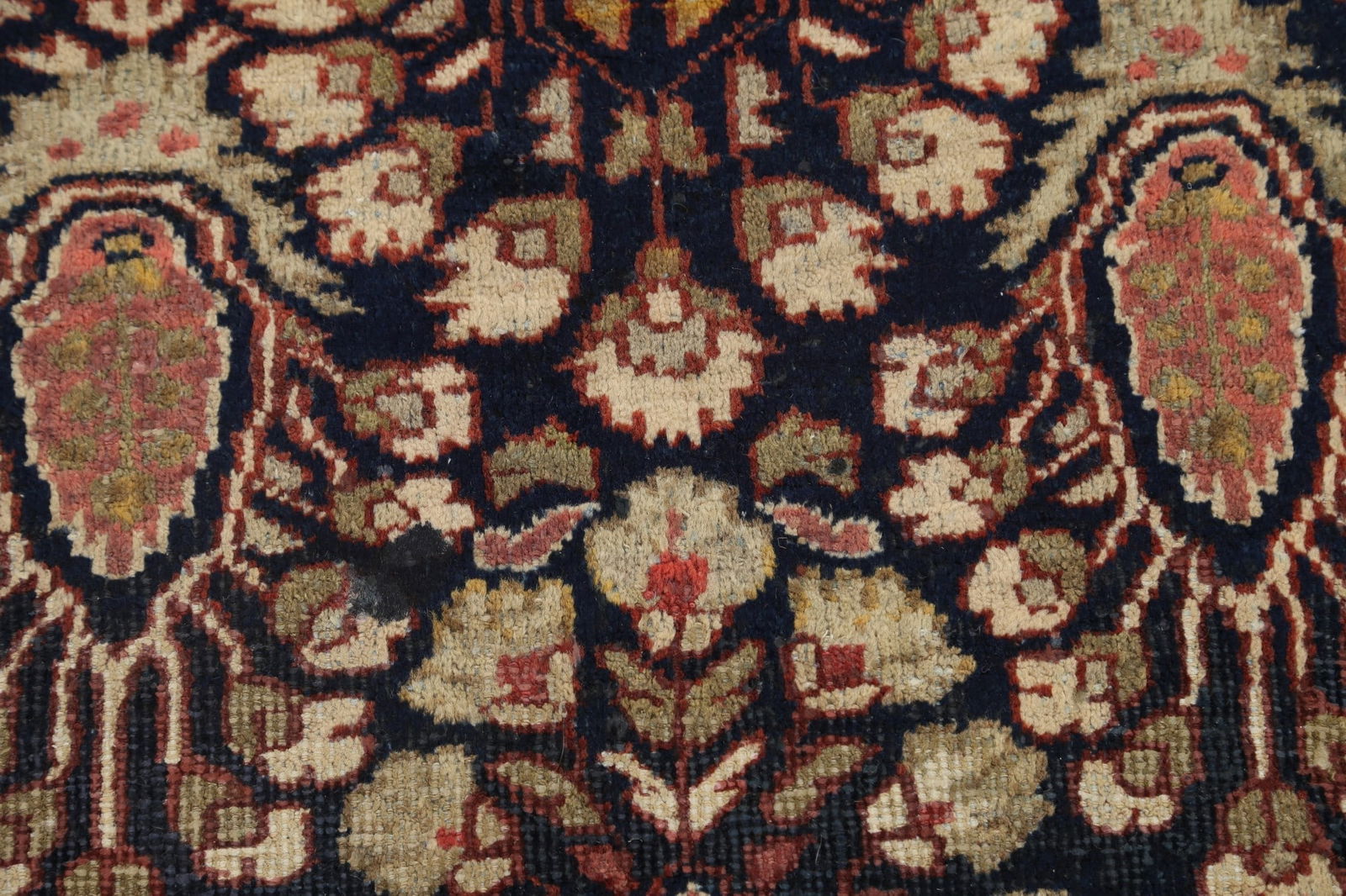 Antique Vegetable Dye Mahal Sarouk Persian Area Rug 4x7 - 9