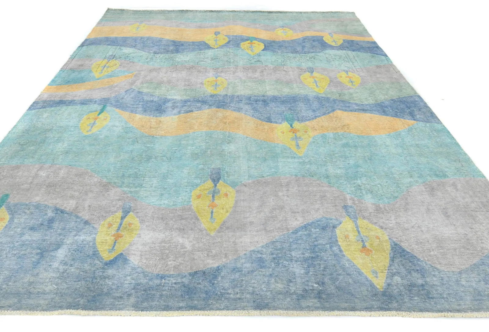 Vintage Multicolored Pictorial Traditional 8X11 Oriental Rug - 10