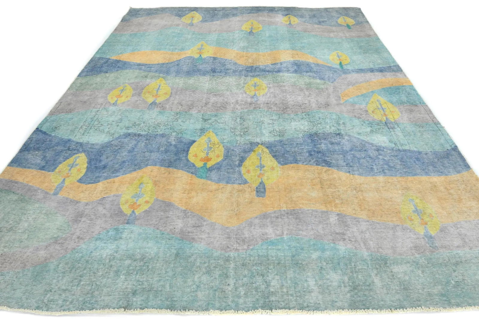 Vintage Multicolored Pictorial Traditional 8X11 Oriental Rug - 3