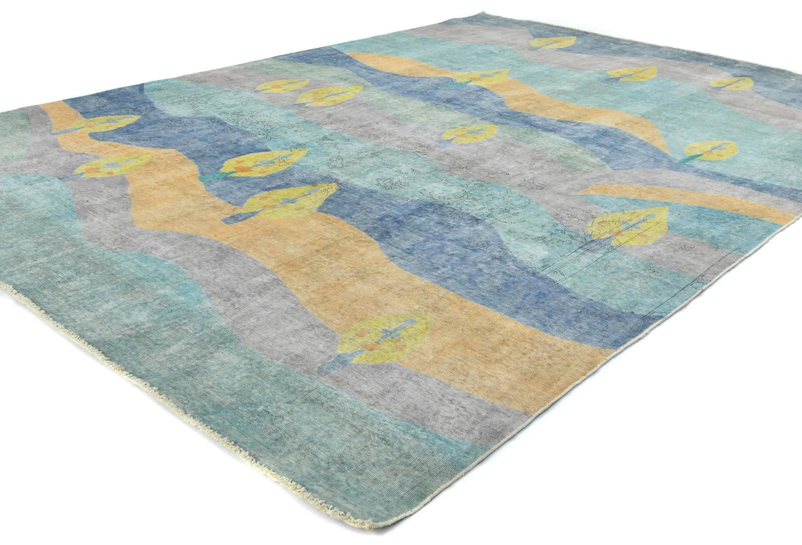 Vintage Multicolored Pictorial Traditional 8X11 Oriental Rug - 4