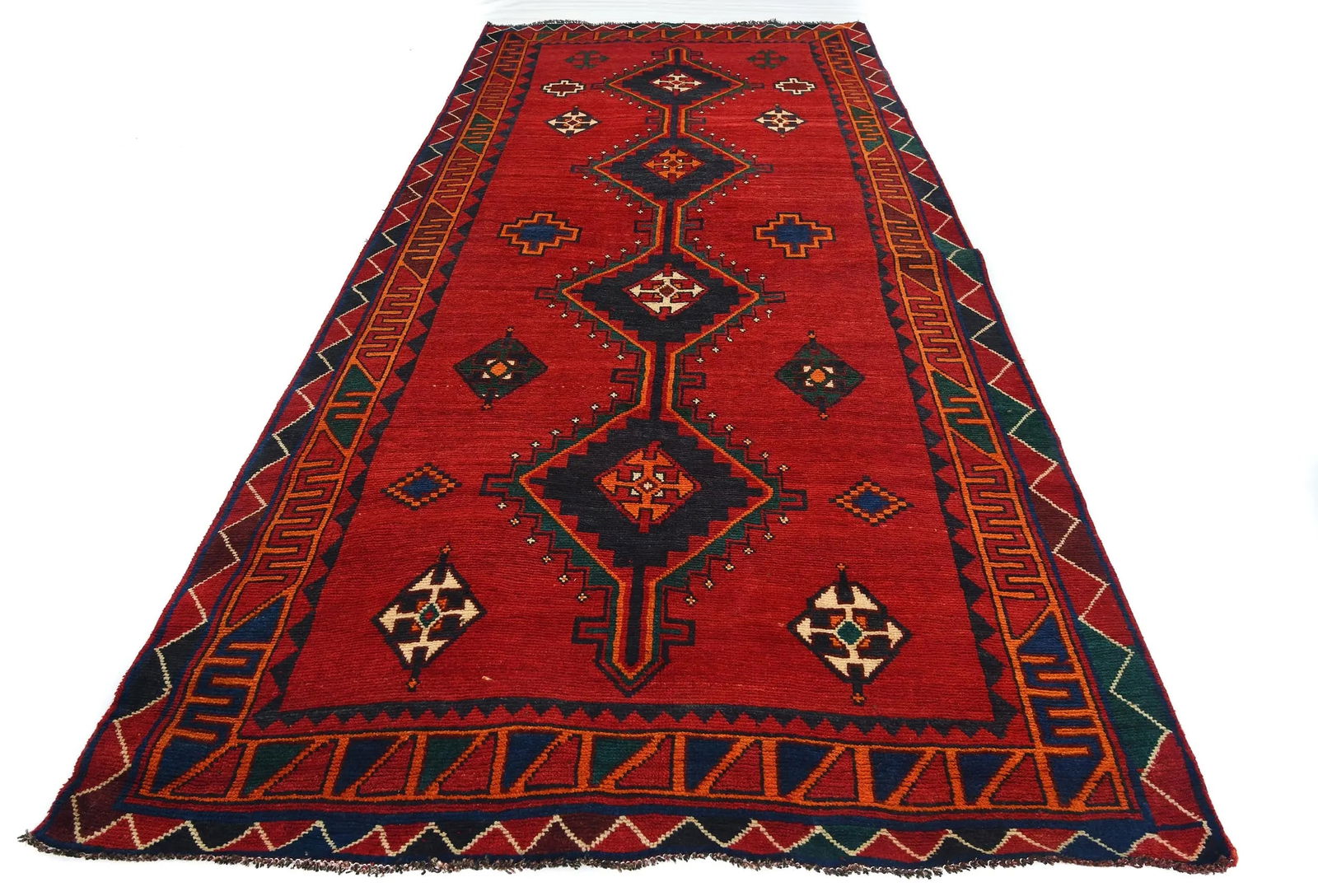 Vintage Red Tribal 5X10 Shiraz Persian Runner Rug - 2