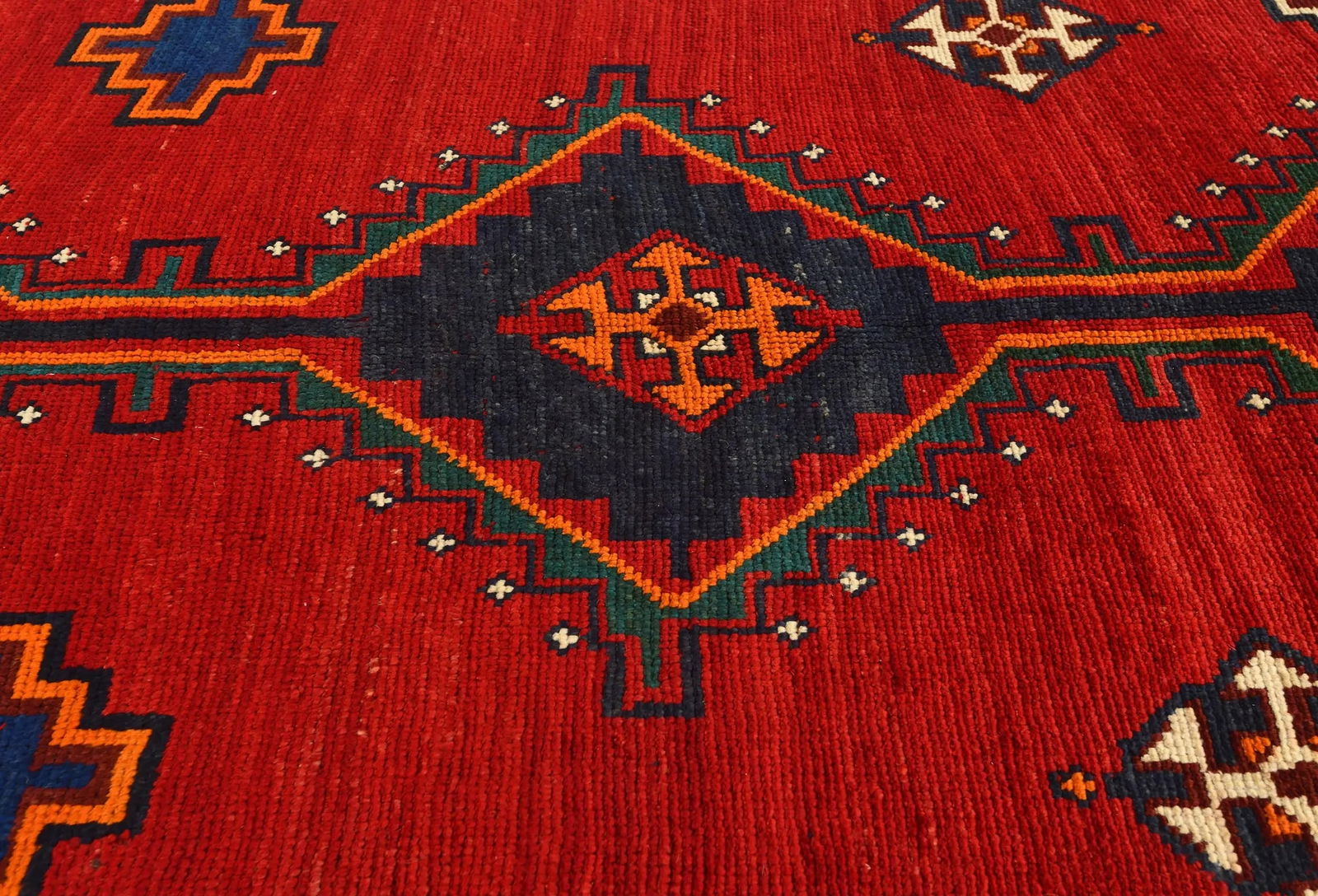 Vintage Red Tribal 5X10 Shiraz Persian Runner Rug - 5