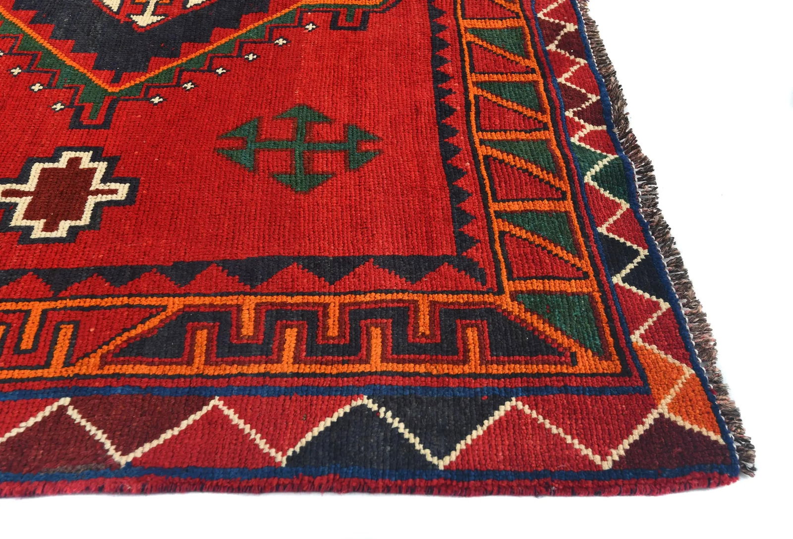 Vintage Red Tribal 5X10 Shiraz Persian Runner Rug - 8