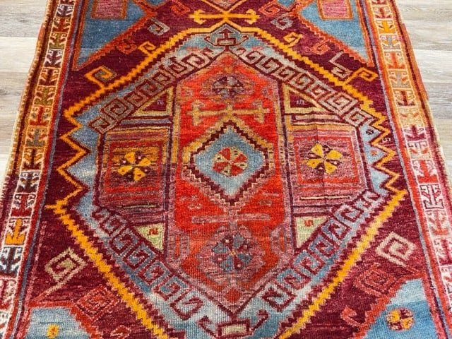 Antique Turkish Kara Pinar village rug-5088 - 3