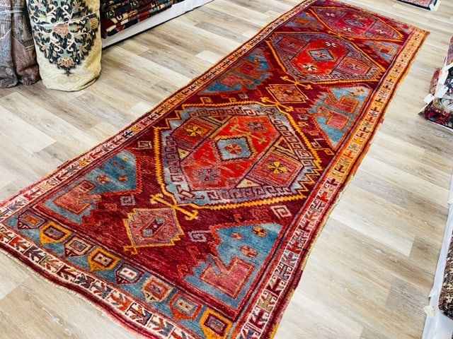 Antique Turkish Kara Pinar village rug-5088 - 8