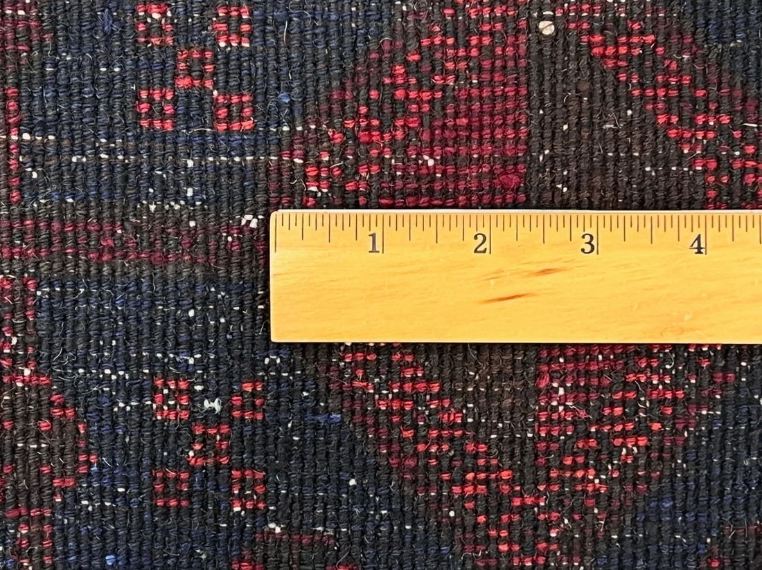 Hand-Knotted Antique Persian Afshar Maroon Wool Tribal Oriental Area Rug 4'2" x 6'5" - 11