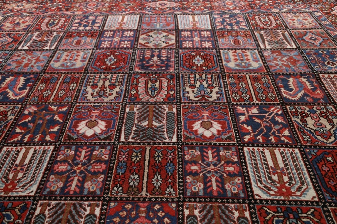 100% Vegetable Dye Antique Bakhtiari Persian Area Rug 12x16 - 14