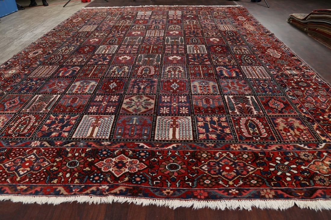 100% Vegetable Dye Antique Bakhtiari Persian Area Rug 12x16 - 17