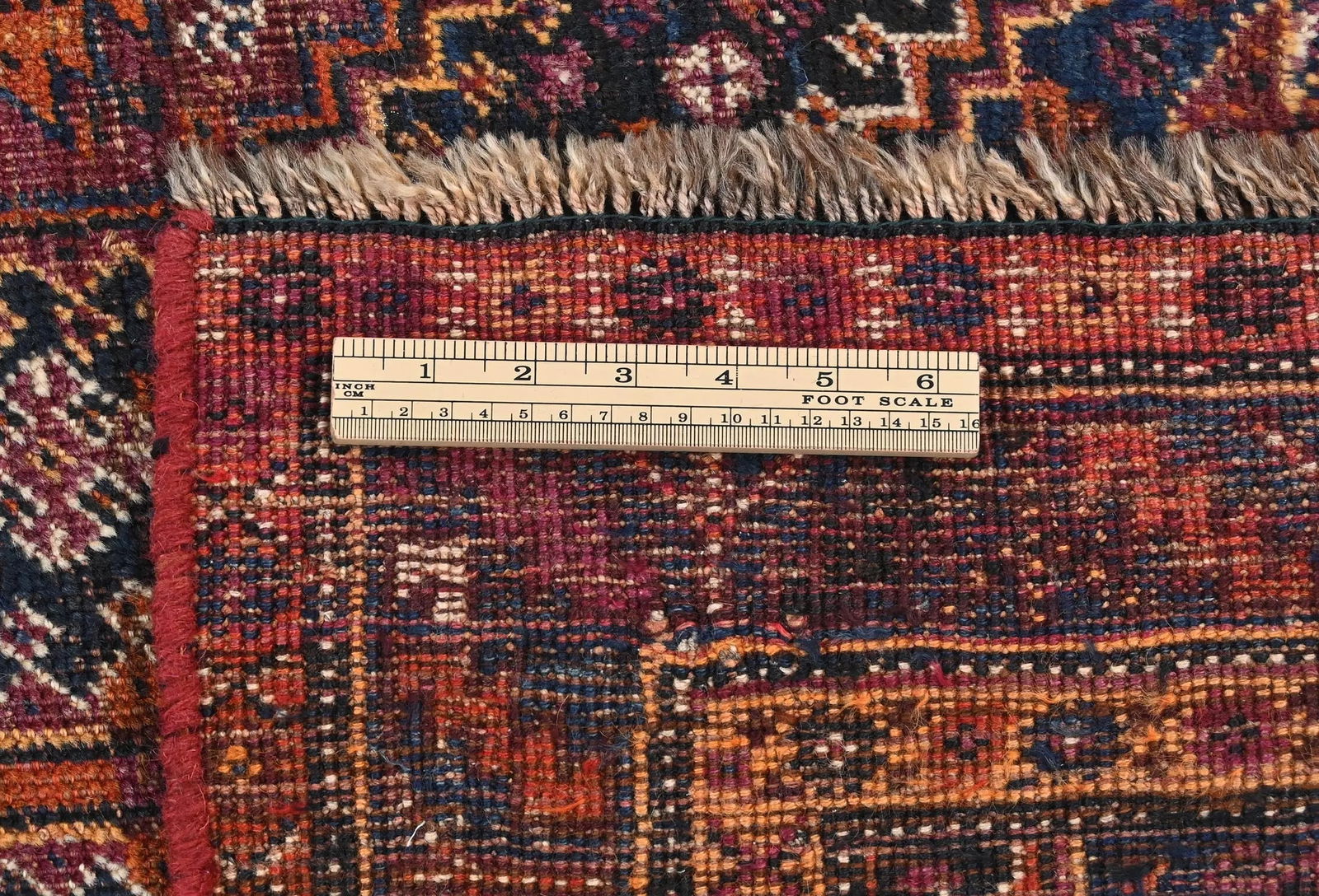 Semi Antique Charcoal Tribal 5X8 Shiraz Persian Rug - 11