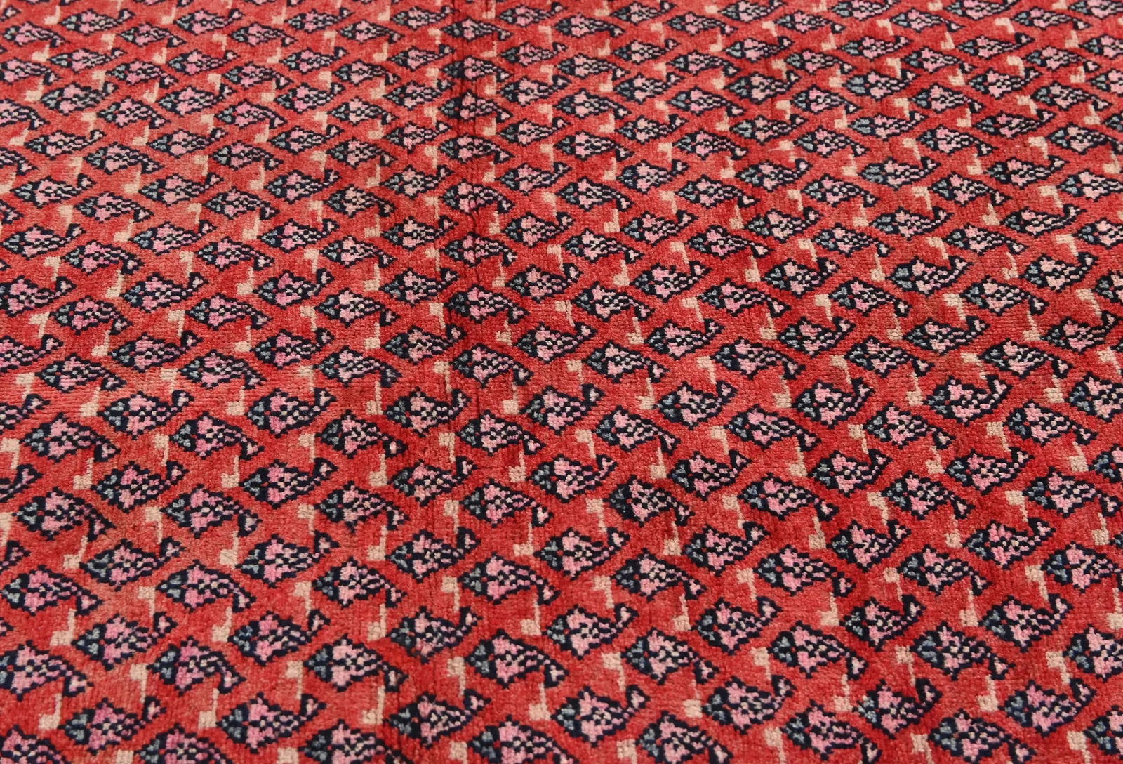 Vintage Red Tribal 4'3X6'7 Botemir Persian Rug - 5