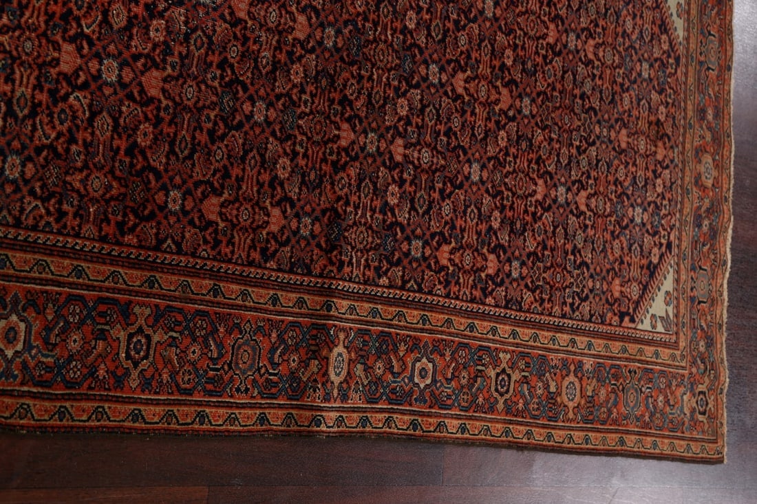 Pre-1900 Antique Vegetable Dye Sarouk Farahan Persian Area Rug 4x7 - 12