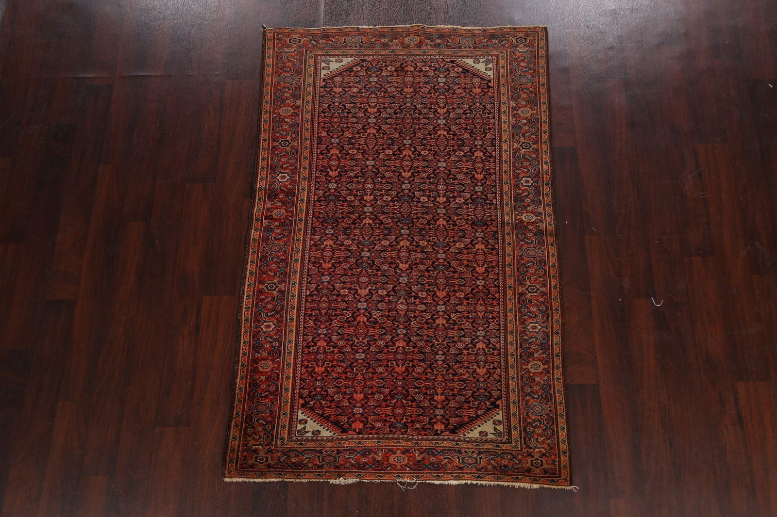 Pre-1900 Antique Vegetable Dye Sarouk Farahan Persian Area Rug 4x7 - 2