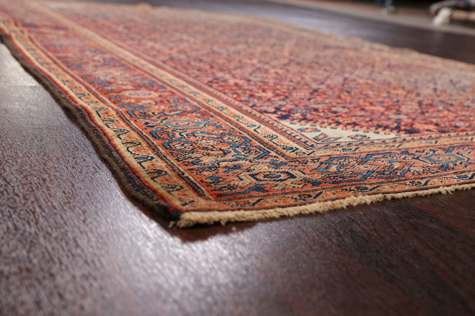 Pre-1900 Antique Vegetable Dye Sarouk Farahan Persian Area Rug 4x7 - 6