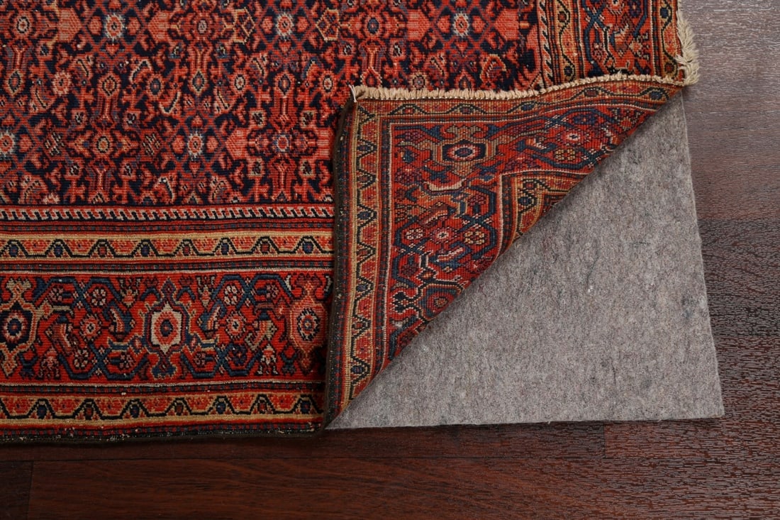 Pre-1900 Antique Vegetable Dye Sarouk Farahan Persian Area Rug 4x7 - 7