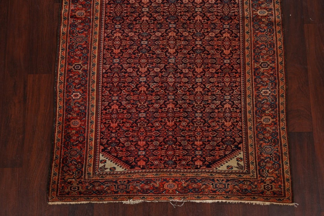 Pre-1900 Antique Vegetable Dye Sarouk Farahan Persian Area Rug 4x7 - 8