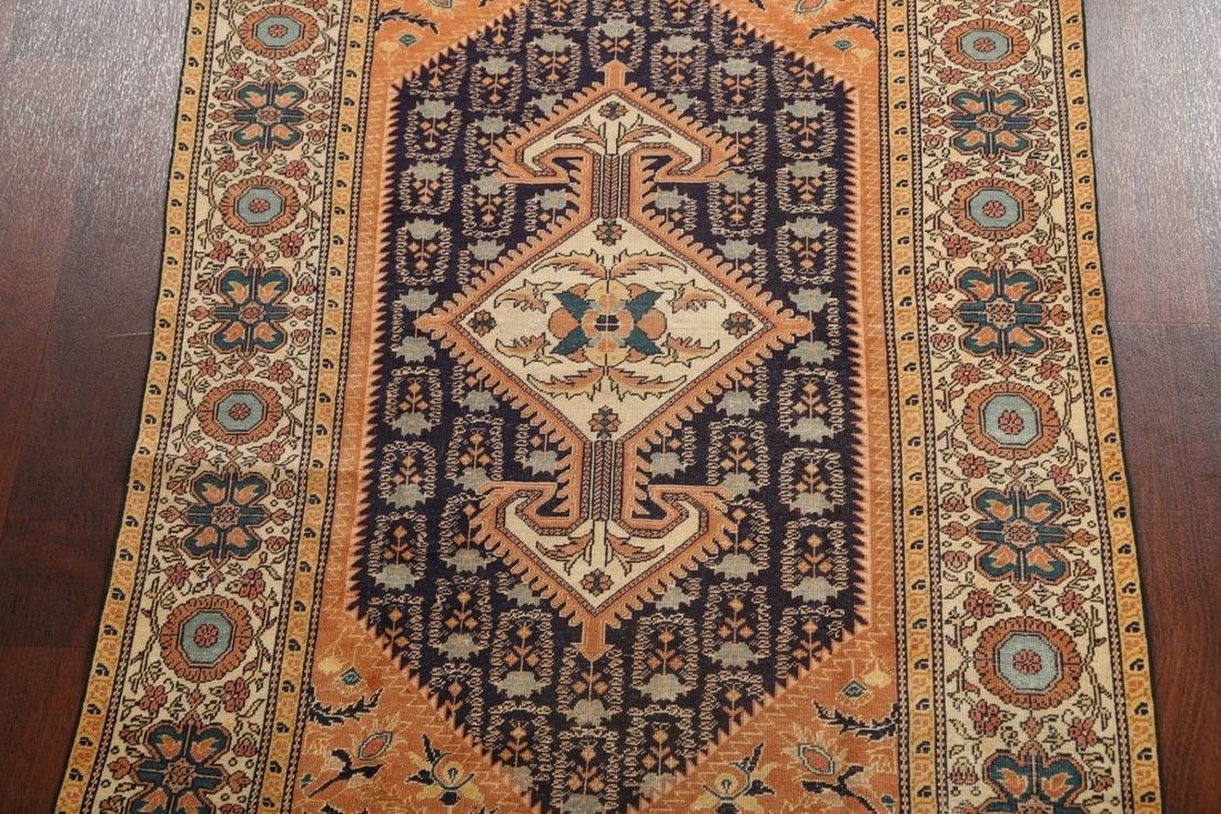 Antique 100% Vegetable Dye Sultanabad Persian Area Rug 4x5 - 3
