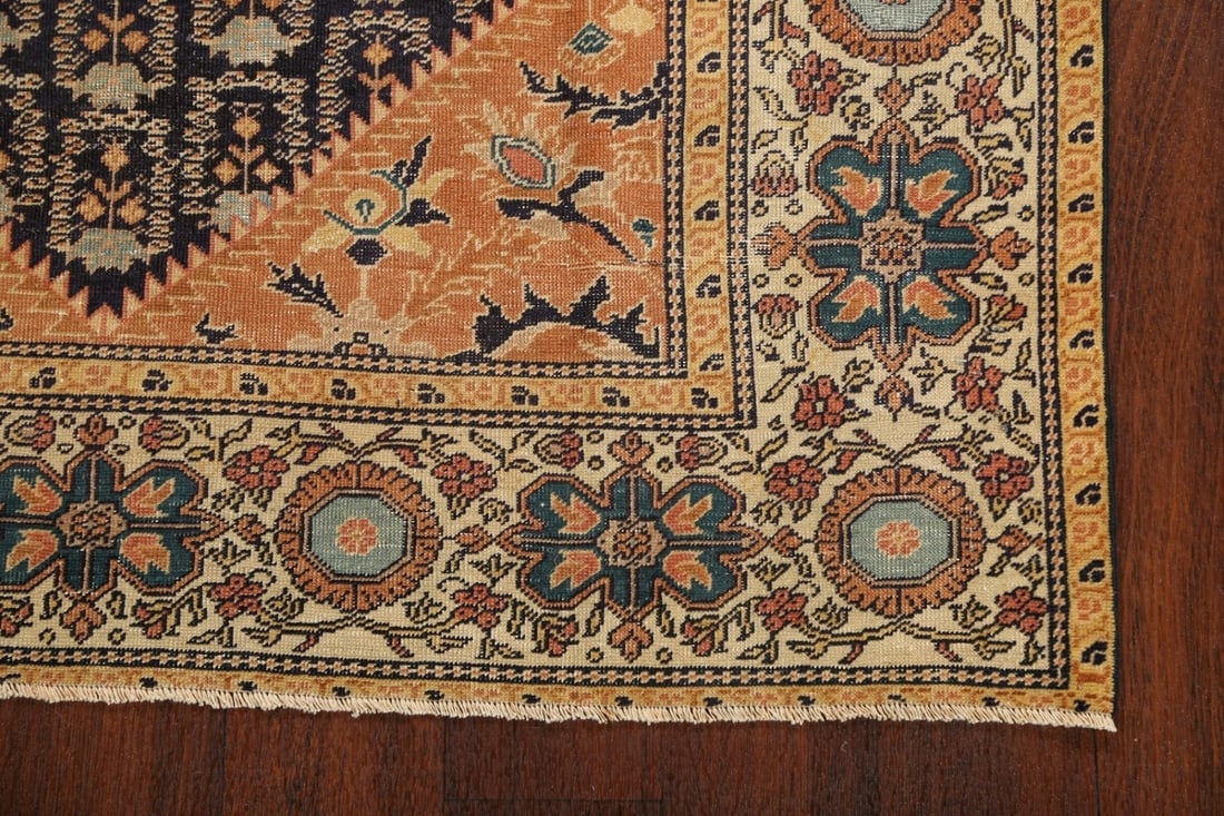 Antique 100% Vegetable Dye Sultanabad Persian Area Rug 4x5 - 5