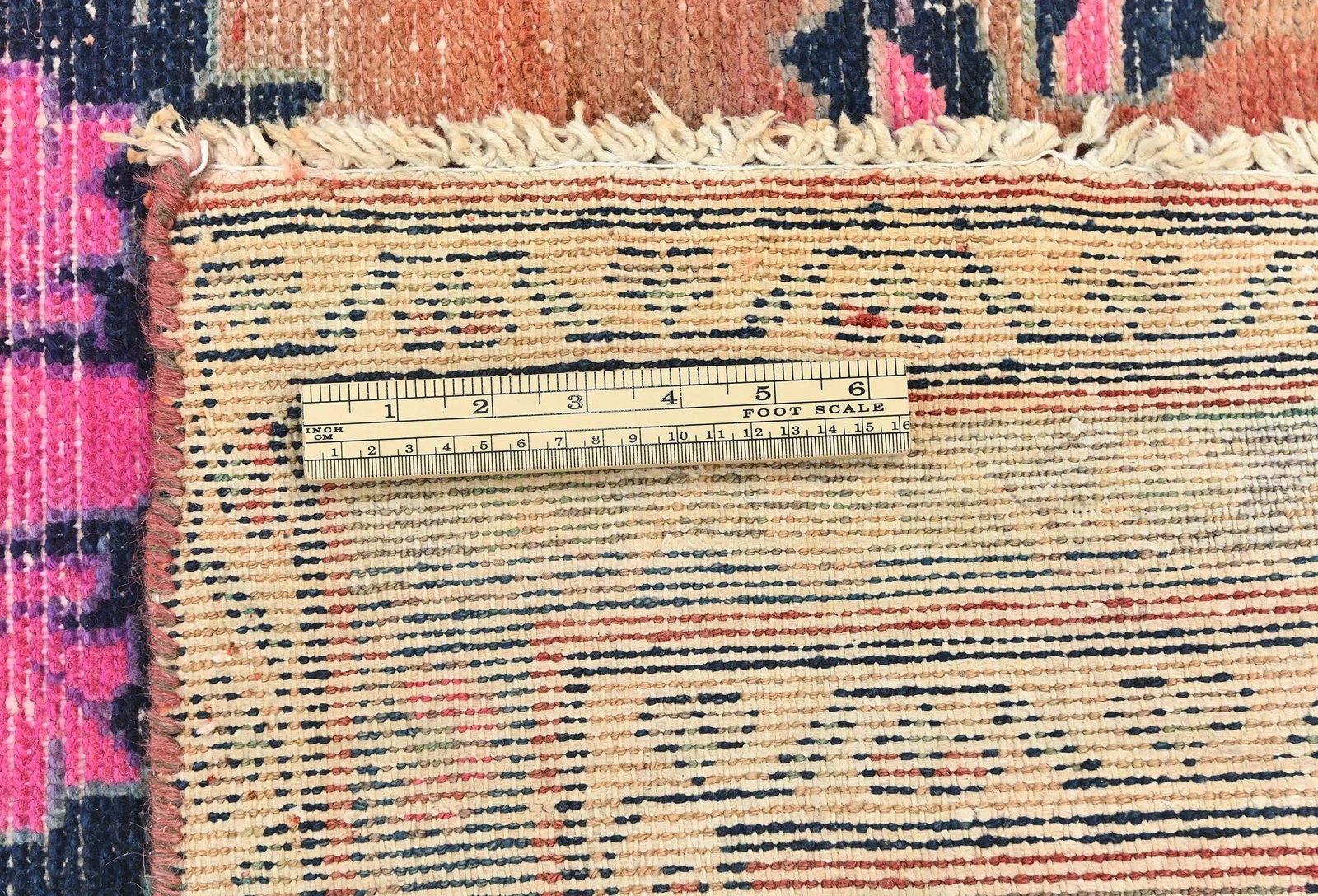 Vintage Muted Salmon Tribal 3'6X14'8 Meshkin Persian Runner Rug - 11