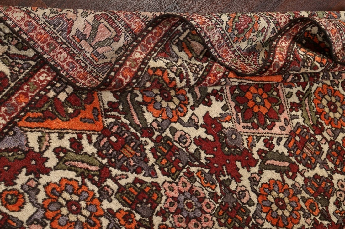 Antique Vegetable Dye Bakhtiari Persian Area Rug 5x10 - 17