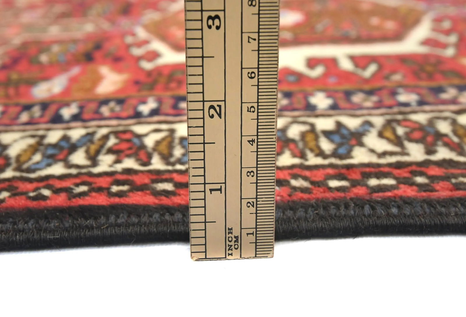 Vintage Red Geometric 2'4X9'5 Karajeh Persian Runner Rug - 10