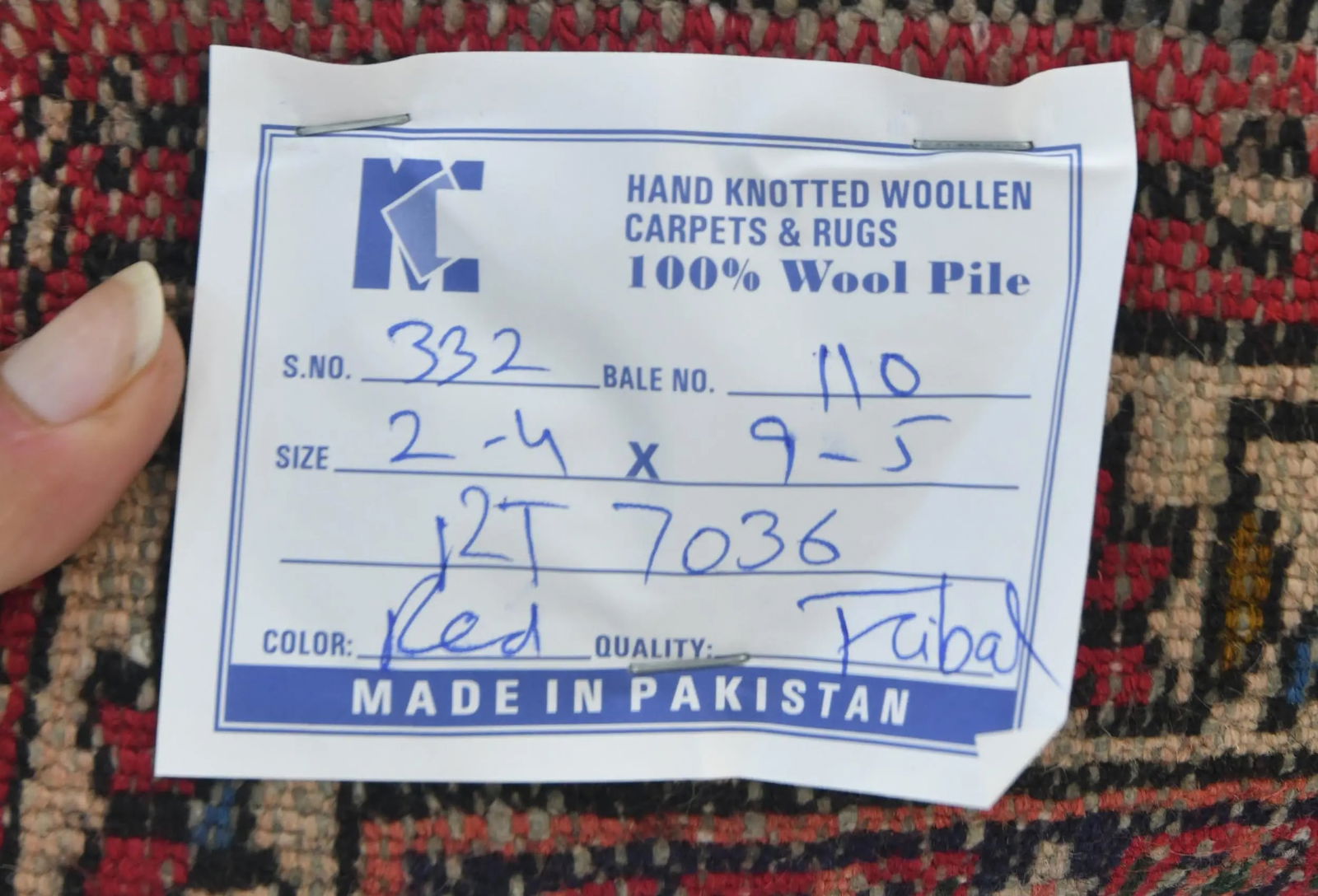 Vintage Red Geometric 2'4X9'5 Karajeh Persian Runner Rug - 13