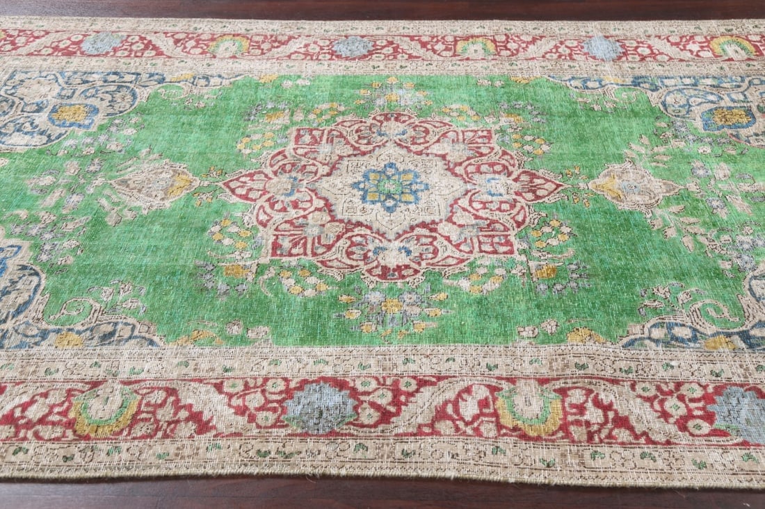 Antique Distressed Tabriz Persian Area Rug 6x10 - 14
