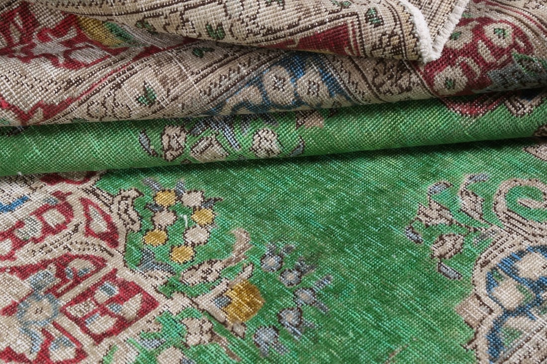 Antique Distressed Tabriz Persian Area Rug 6x10 - 16