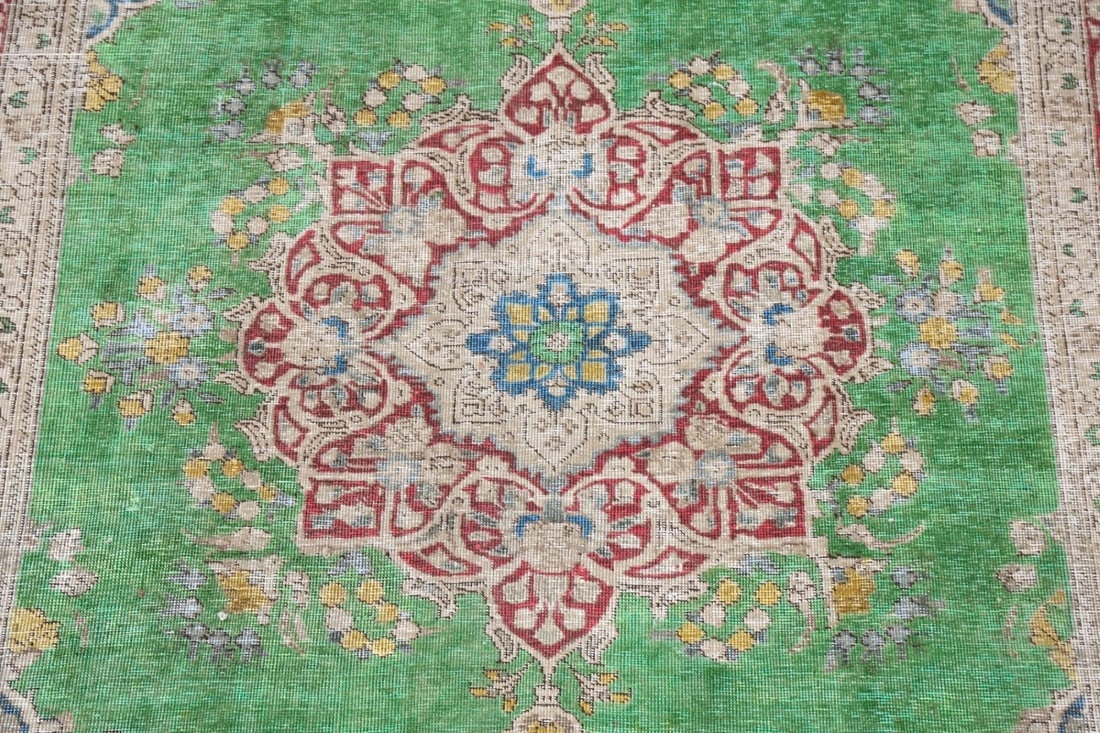 Antique Distressed Tabriz Persian Area Rug 6x10 - 4