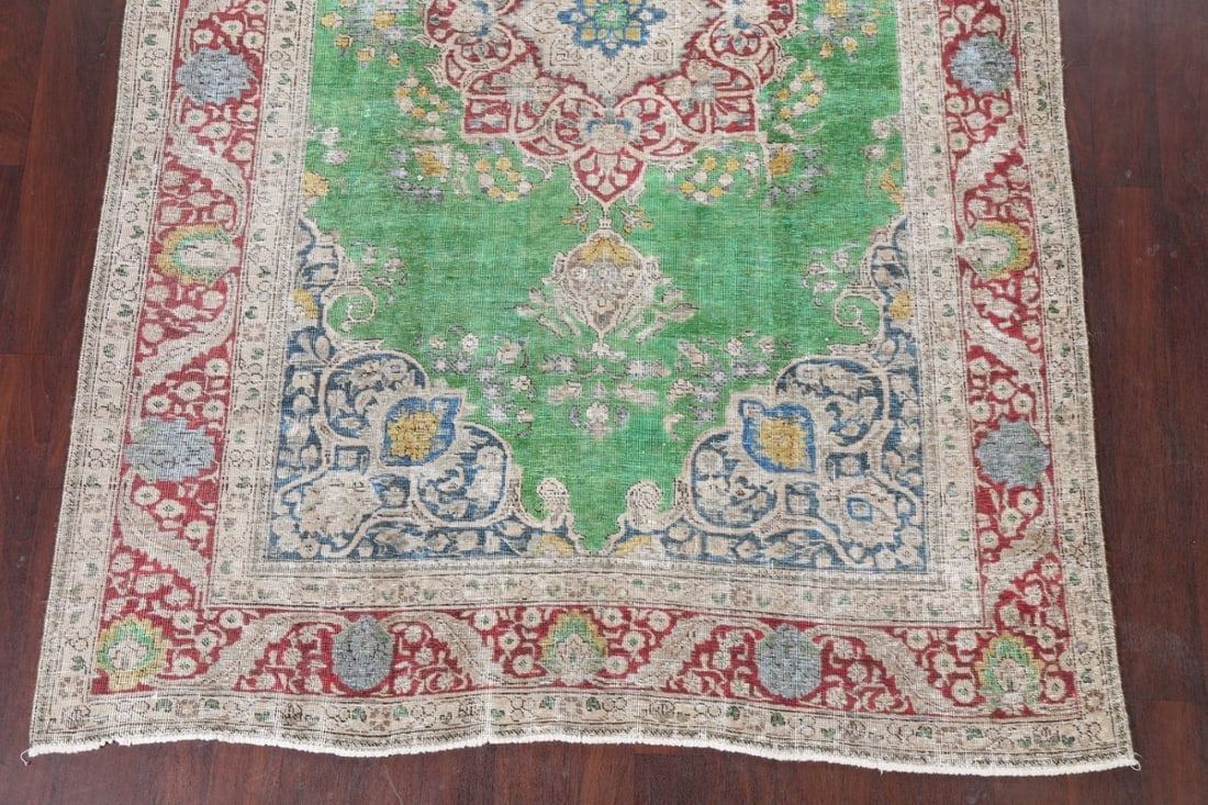Antique Distressed Tabriz Persian Area Rug 6x10 - 5