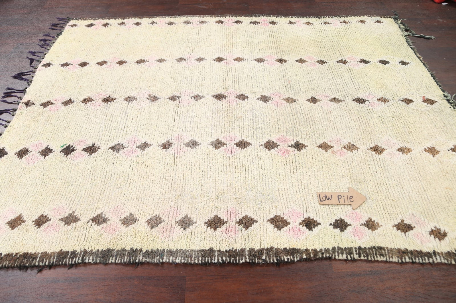 Antique Tribal Moroccan Oriental Area Rug 6x7 - 11