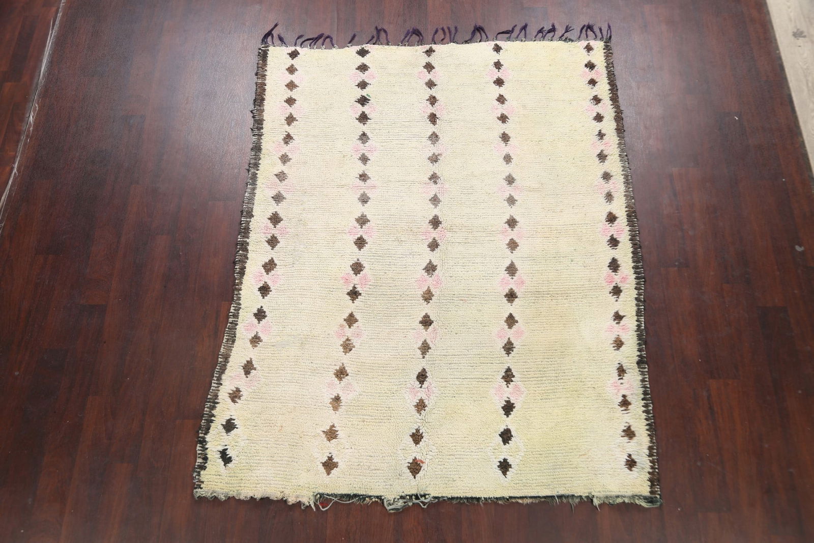 Antique Tribal Moroccan Oriental Area Rug 6x7 - 2