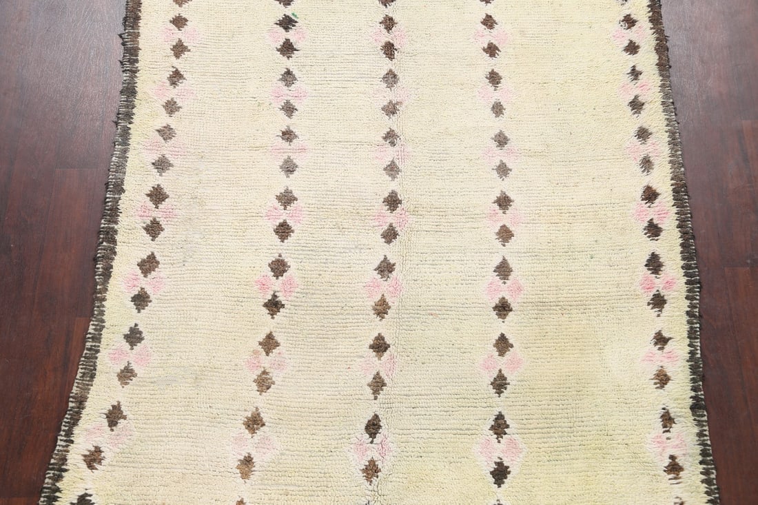 Antique Tribal Moroccan Oriental Area Rug 6x7 - 3