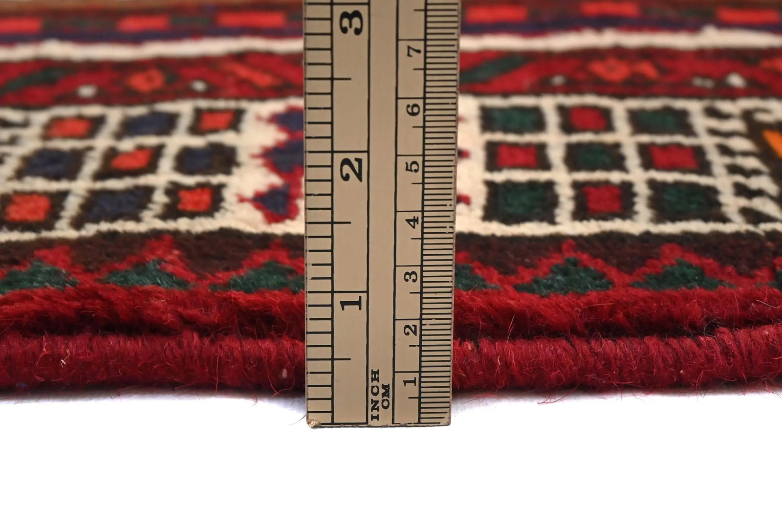 Vintage Red Tribal 3X7 Meshkin Persian Rug - 10