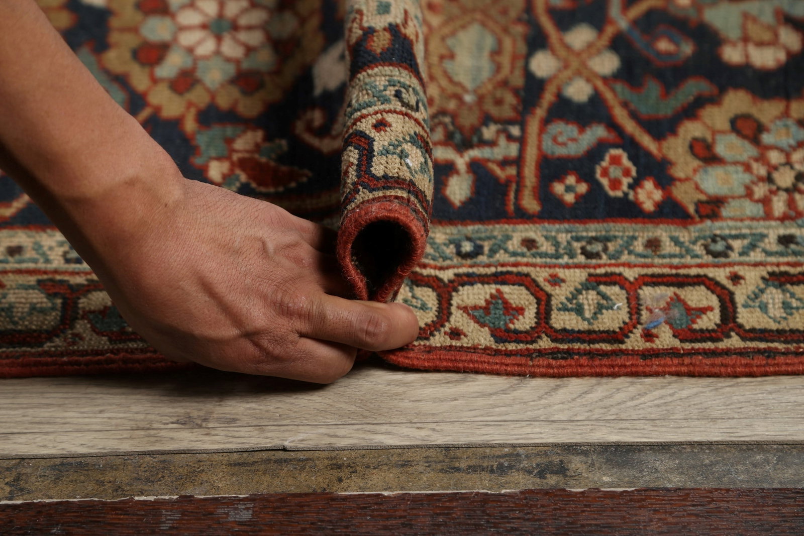 Pre-1900 Antique Vegetable Dye Heriz Serapi Persian Rug 12x19 - 19