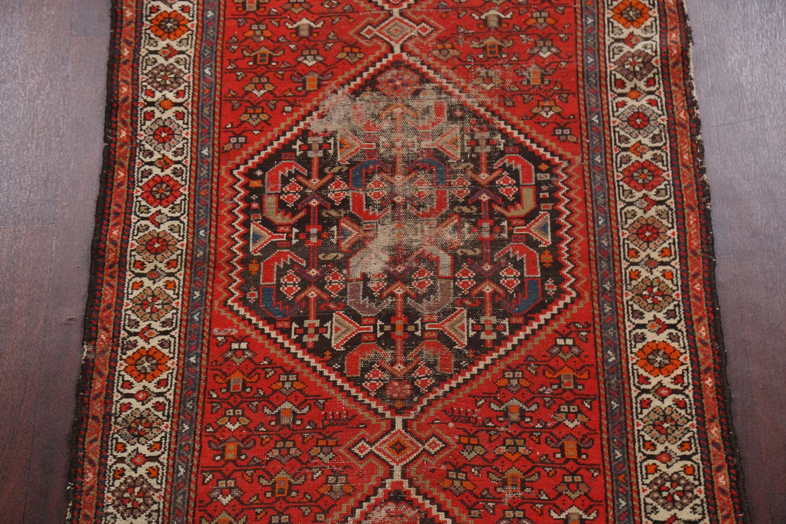 Antique Vegetable Dye Malayer Persian Runner Rug 3x11 - 4