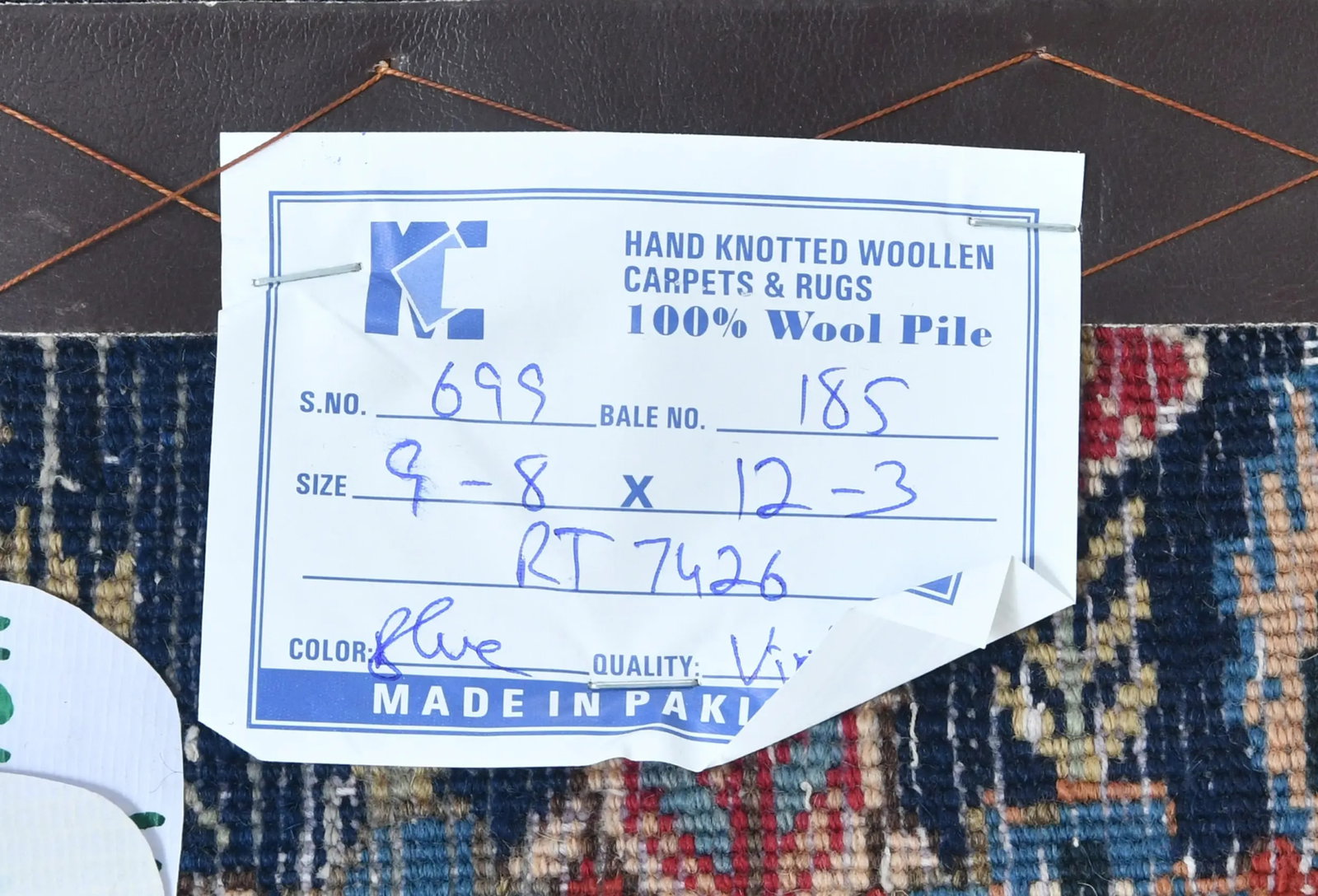 Vintage Purple-navy Pictorial 9'8X12'4 Kashmar Persian Rug - 13