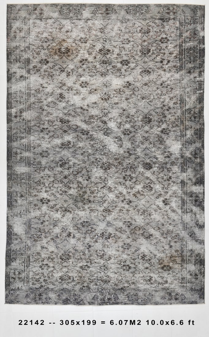 6'6'' x 10'0'' Handmade Vintage Wool Rug - 22142 (1 of 20)