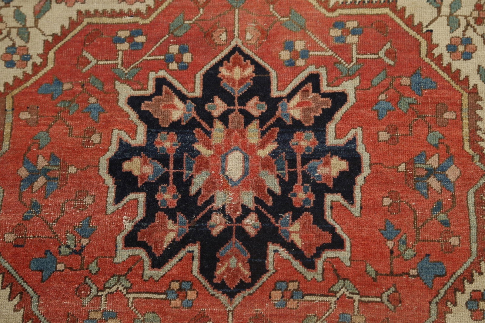 Pre-1900 Antique Vegetable Dye Sarouk Farahan Persian Area Rug 4x5 - 8