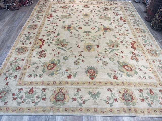 Fine Vintage Turkish Ushak Rug-4072 - 5