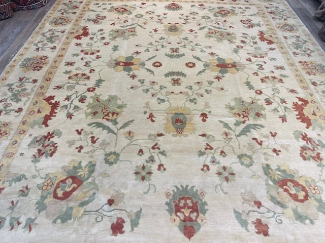 Fine Vintage Turkish Ushak Rug-4072 - 7
