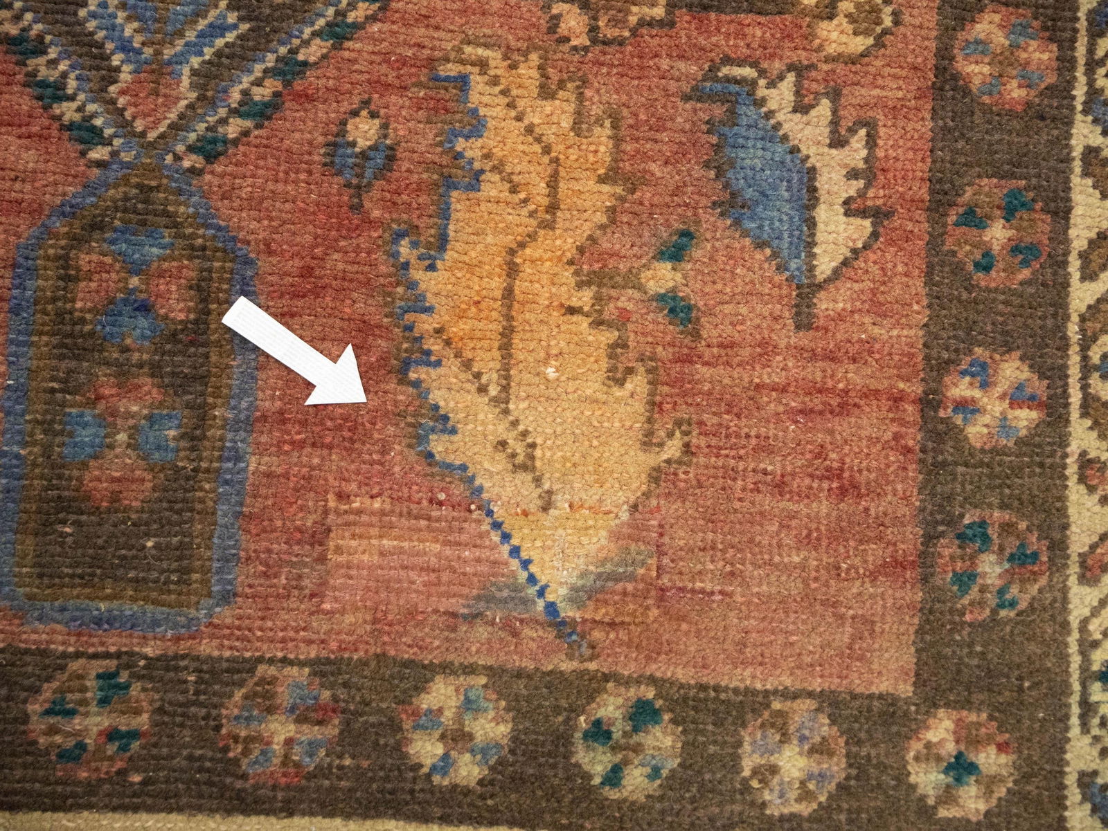 Semi Antique Rusty Red Tribal 3X12 Meshkin Persian Runner Rug - 9