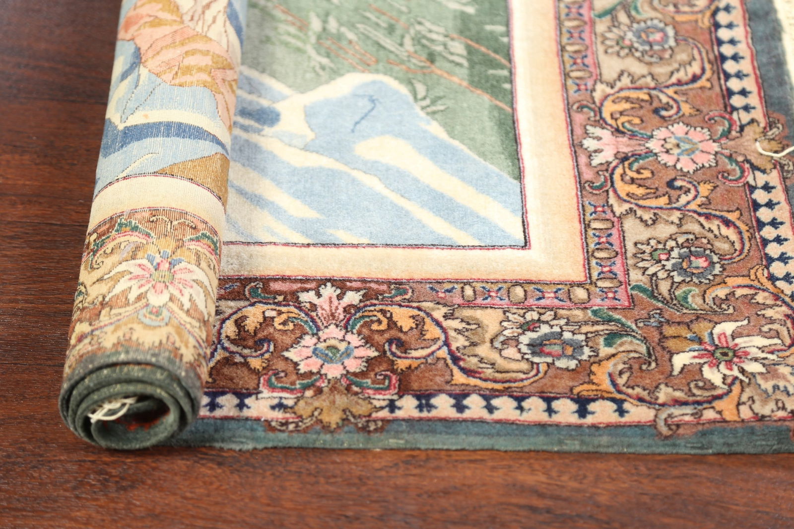 Antique Vegetable Dye Tabriz Persian Area Rug 4x5 - 14