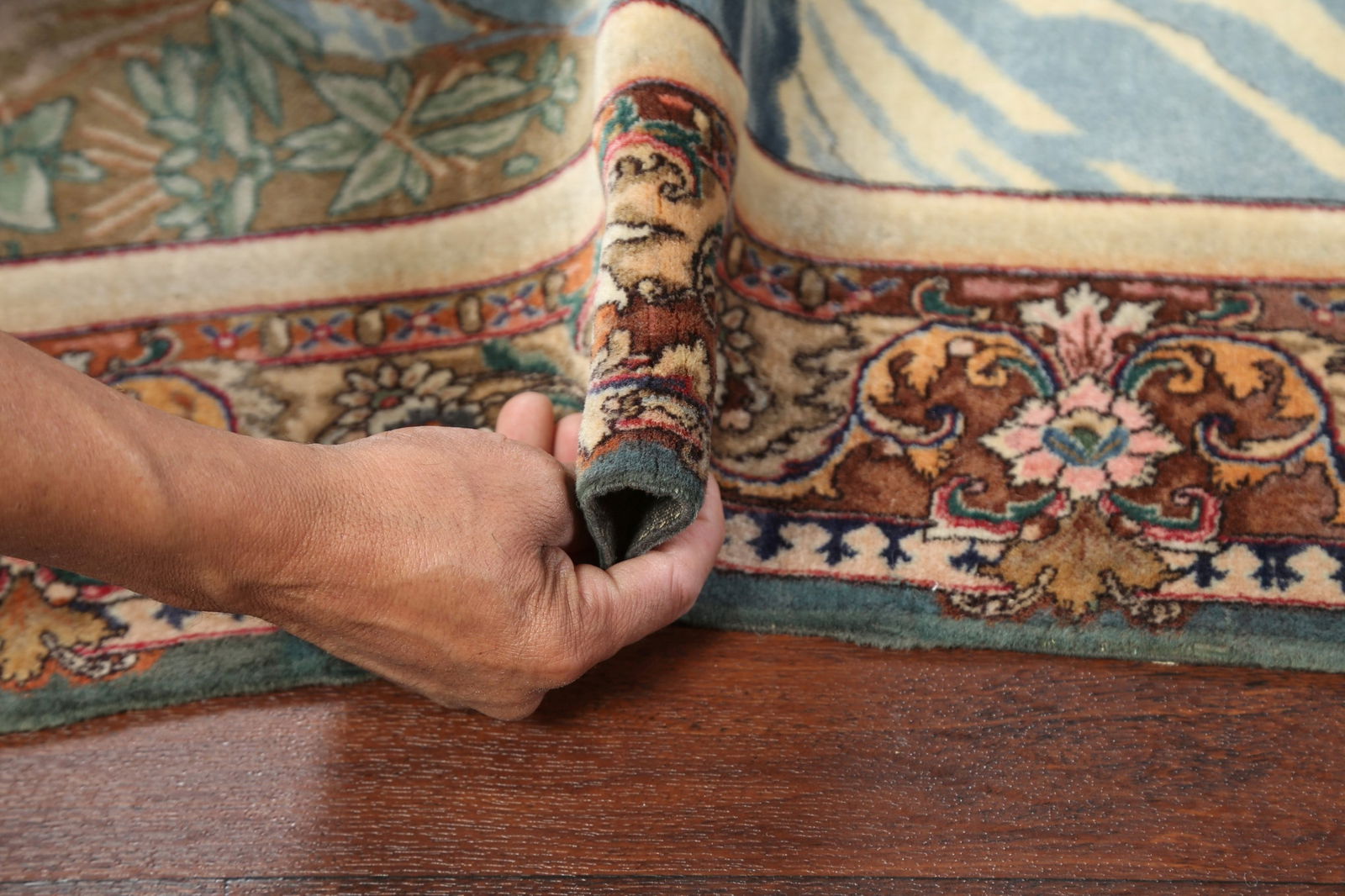 Antique Vegetable Dye Tabriz Persian Area Rug 4x5 - 15