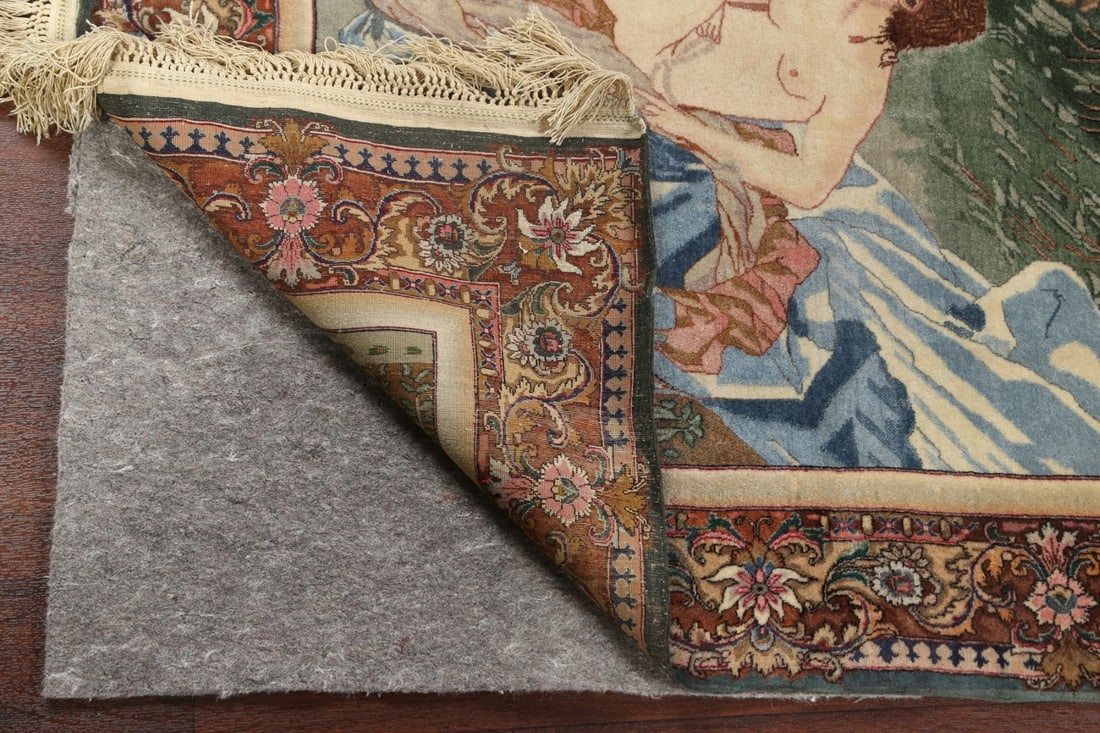 Antique Vegetable Dye Tabriz Persian Area Rug 4x5 - 7