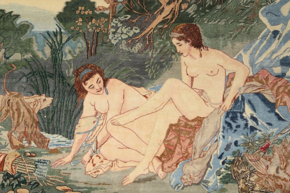 Antique Vegetable Dye Tabriz Persian Area Rug 4x5 - 8