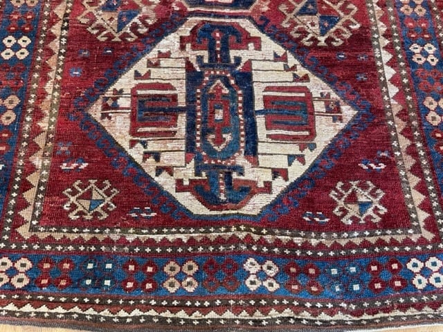 Antique Kazak Caucasian rug-5039 - 2
